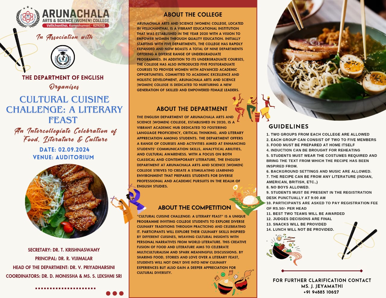 Department of English organises Cultural Cuisine Challenge: A Literary Feast