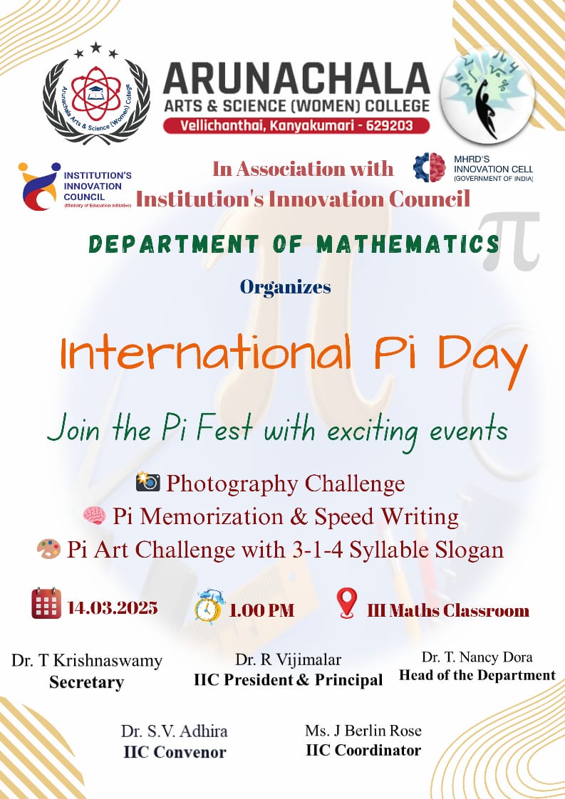 Department of Mathematics organizes International Pi Day