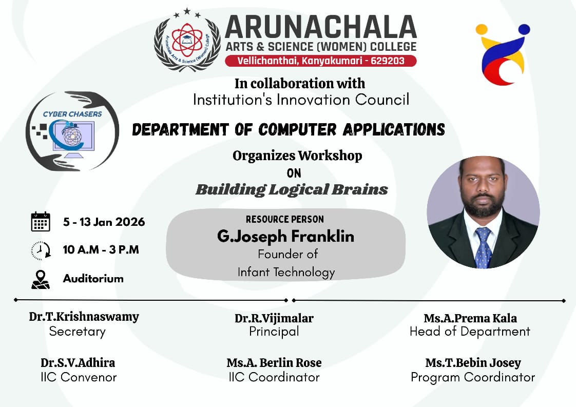 Department of Computer Application organize a workshop on Building Logical Brains 